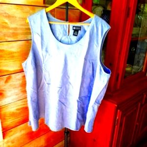 Sleeveless Chambray Shirt Plus size 4X